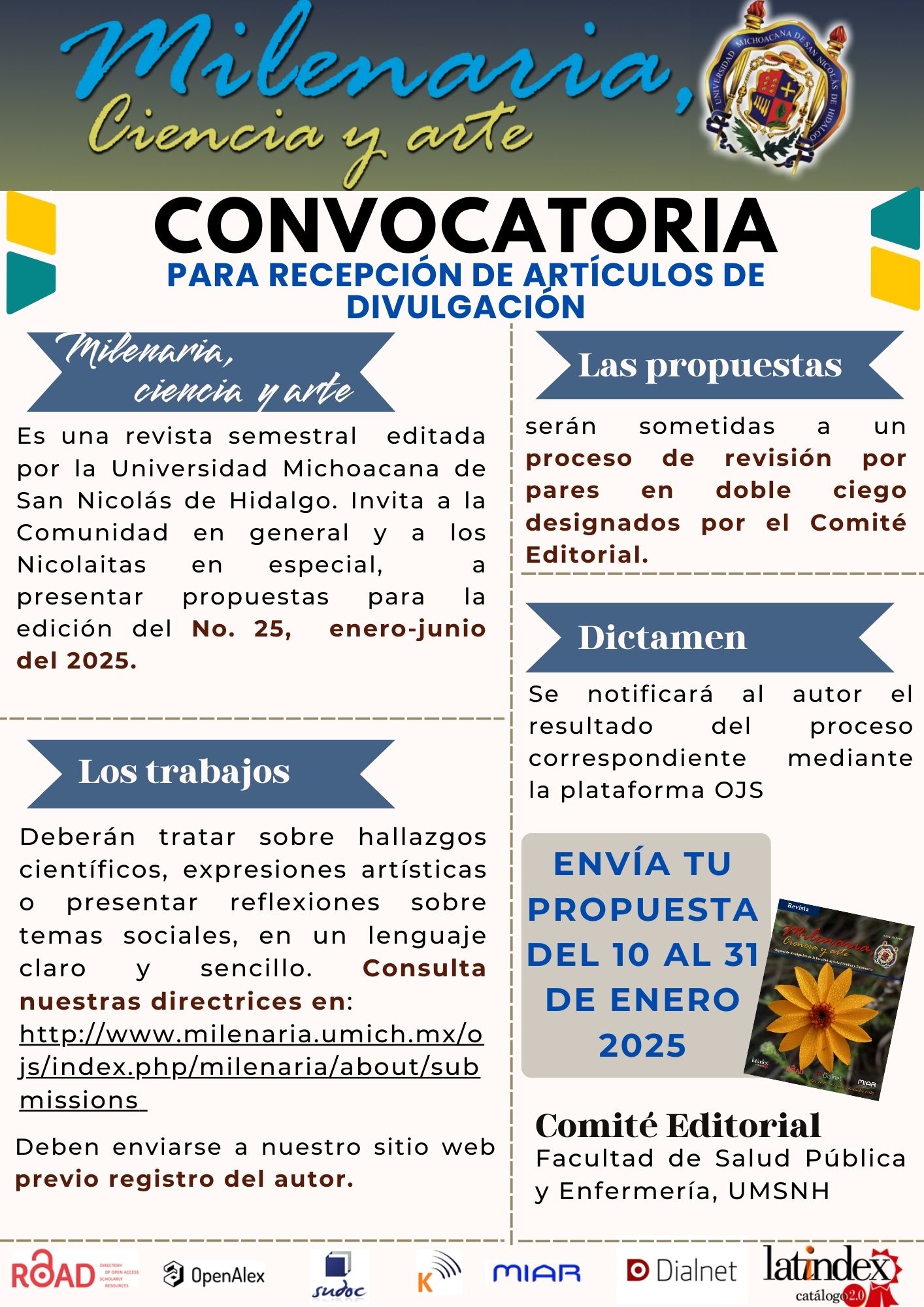 Convocatoria Milenaria, Ciencia y Arte No. 25